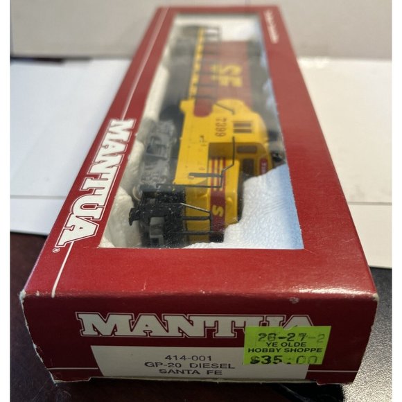 Boxed NEW! MANTUA Gp-20 Diesel Sante Fe HO Train Engine 11” Box Locomotive #7399 - Picture 3 of 4